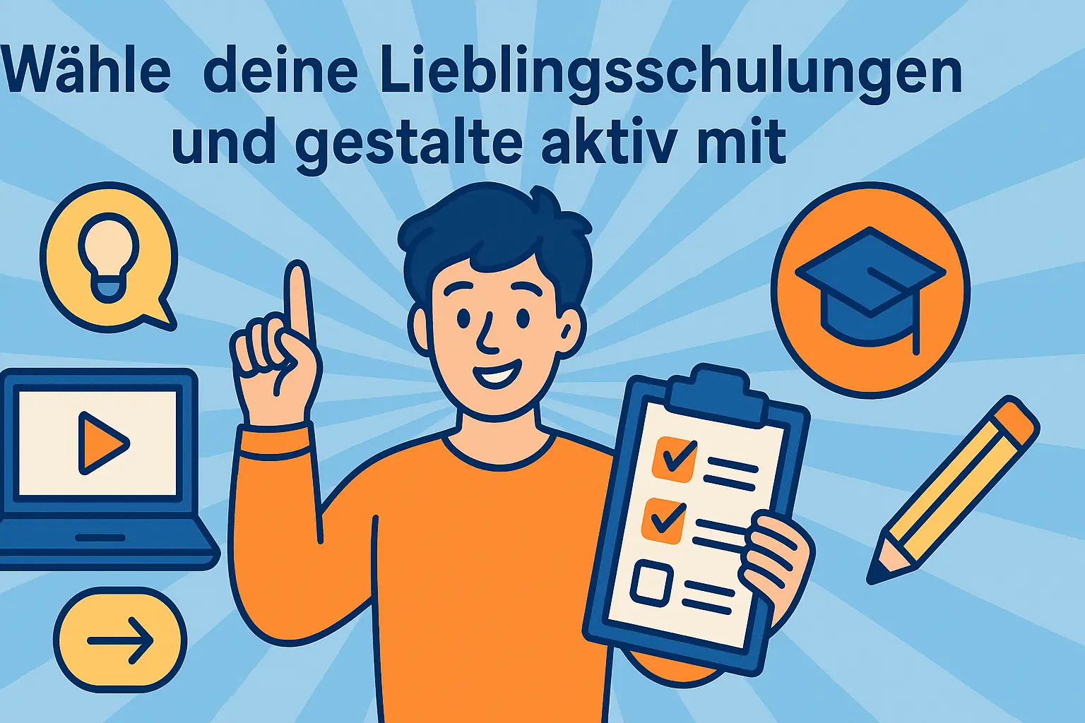 Wähle deine Lieblingsschulungen und gestalte aktiv mit