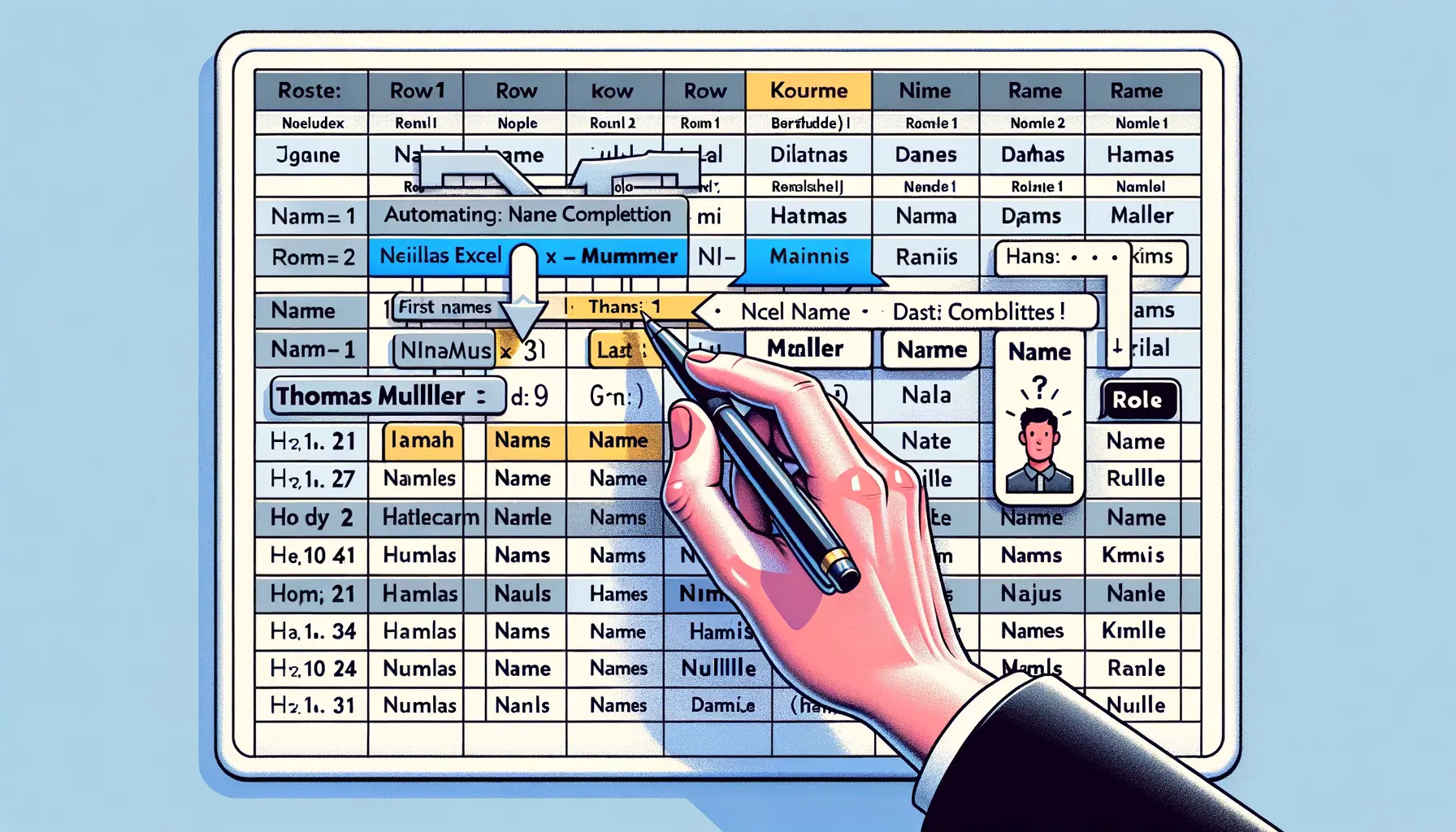 Automatisches Ausfüllen von Namen in Excel leicht gemacht