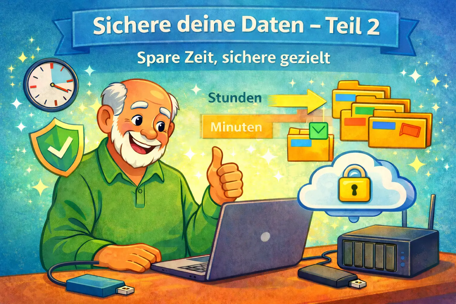 Sichere deine Daten ganz einfach – Teil 2: Spare Zeit und sichere gezielt, was du brauchst